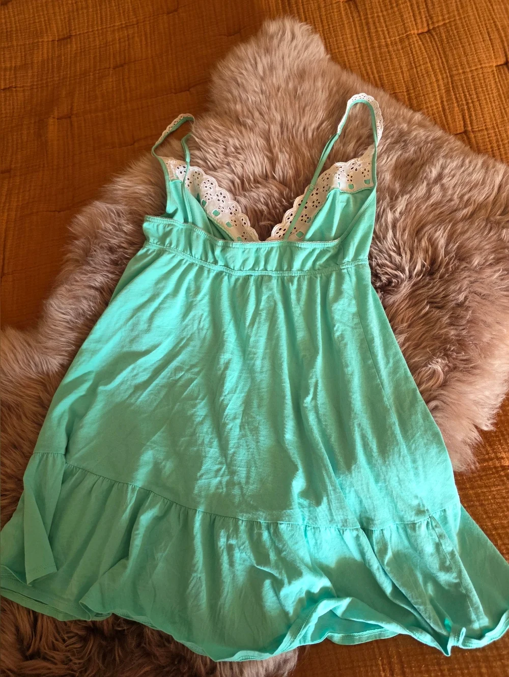 Women's Aqua Lace-Trim Chemise Nightdress - Victoria Secret - Picture 2 of 5